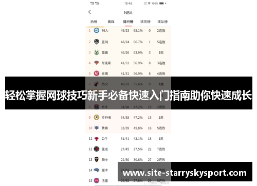 轻松掌握网球技巧新手必备快速入门指南助你快速成长